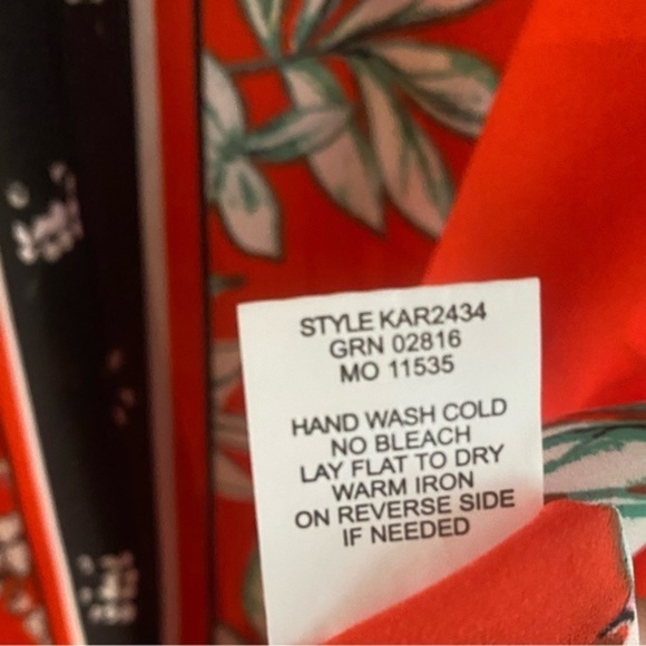 Anthropologie Fig and Flower Floral Blouse - Orange, Black, Green - Picture 8 of 8